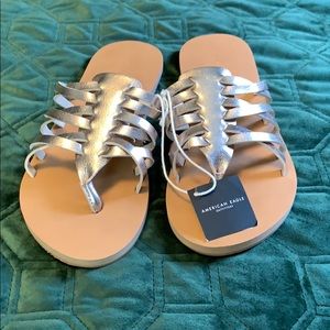 American Eagle- rose gold Sandals size 7